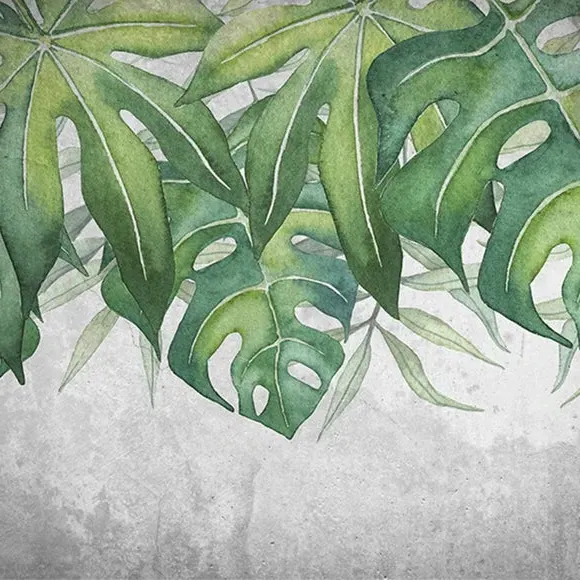 Palm Leaves Peel & Stick Wallpaper - Green alternate view