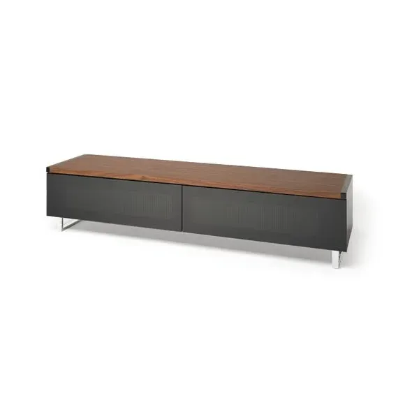 Panorama Wide TV Unit with Glass Doors - Walnut Brown alternate view