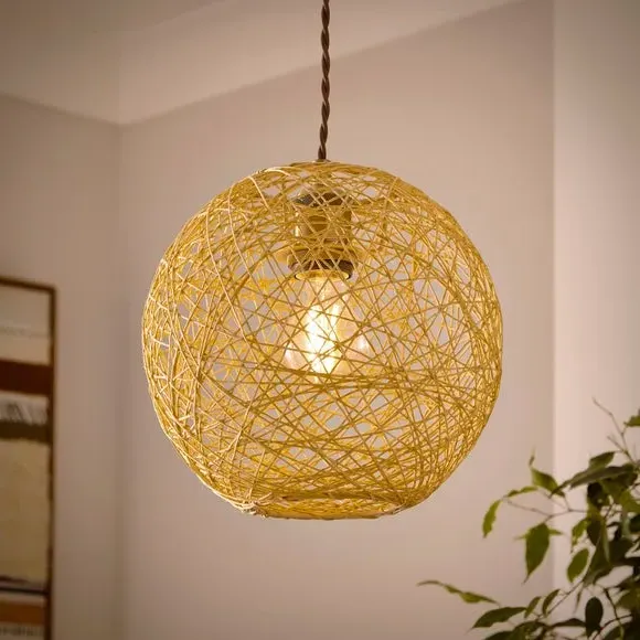 Paper String Ball Easy Fit Pendant Shade - Natural alternate view