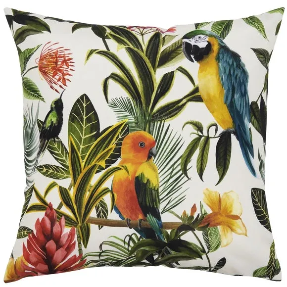Outdoor Cushion with Parrot Print - Multicolor alternate view