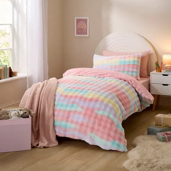 Pastel Ombre Quilt Cover & Pillowcase Set - Multicolor product