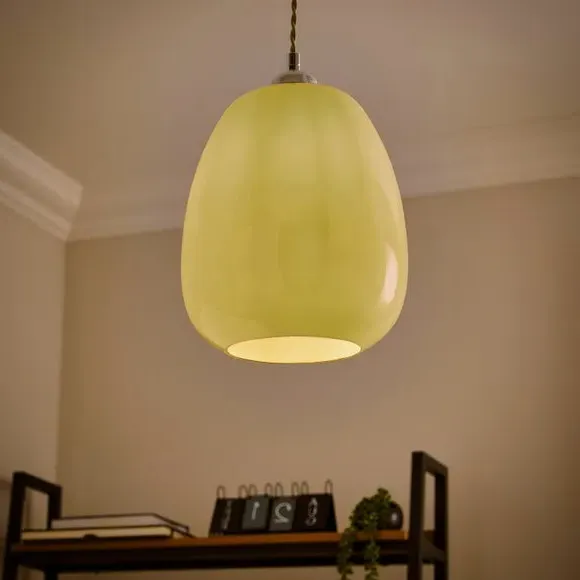 Pebble Easy Fit Pendant Shade - Green, Glass alternate view