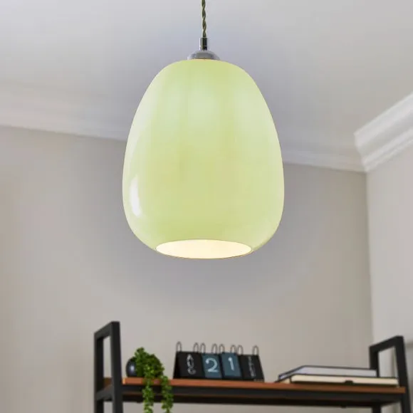 Pebble Easy Fit Pendant Shade - Green, Glass product