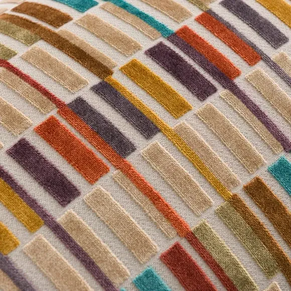 Rectangular Cushion Cut Velvet - Multicolor alternate view