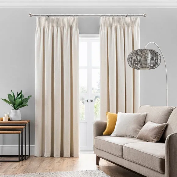 Sydney Pencil Pleat Curtains - Ecru Cream alternate view