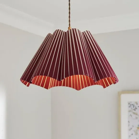 Penelope Ribbon Striped Easy Fit Lamp Shade - Red product