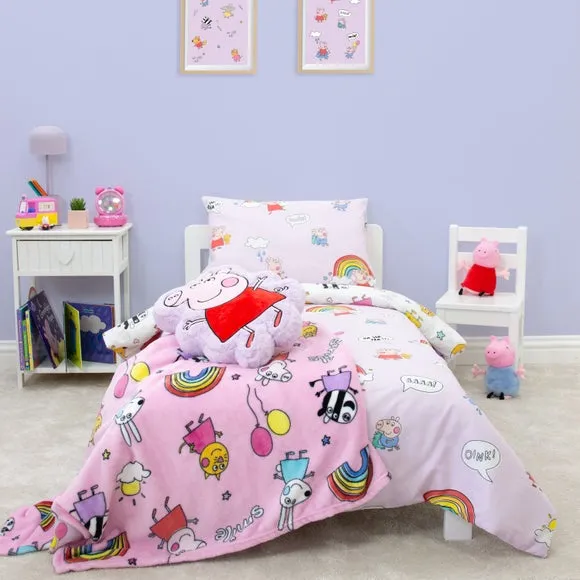 Peppa Pig & Friends Duvet Cover & Pillowcase Set - Multicolor, Polycotton product