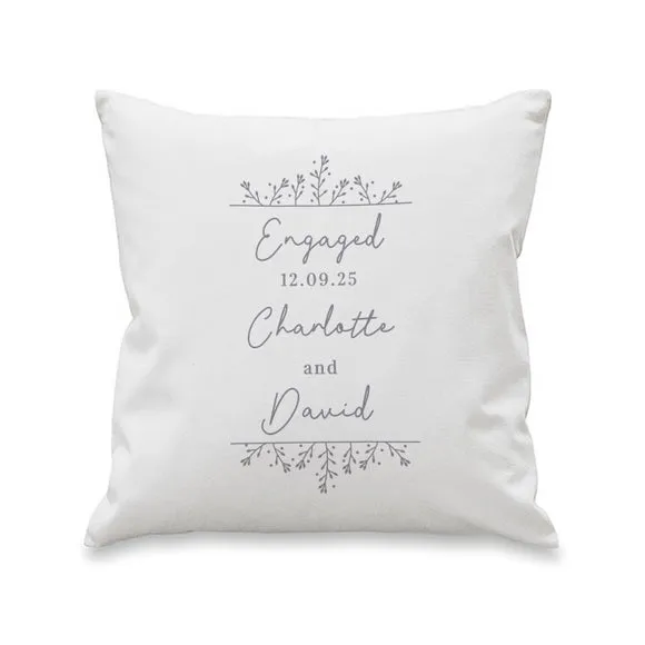 Square Cushion Personalised - Grey, Polyester alternate view