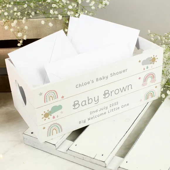 Personalised Storage Crate - White, Reclaimed Wood alternate view