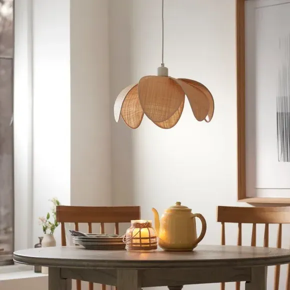 Petal Rattan Easy Fit Pendant Shade - Natural by Dunelm, image 5