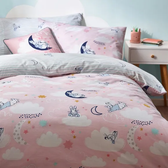 Duvet Cover Set with Pillowcase - Pink, Cotton alternate view