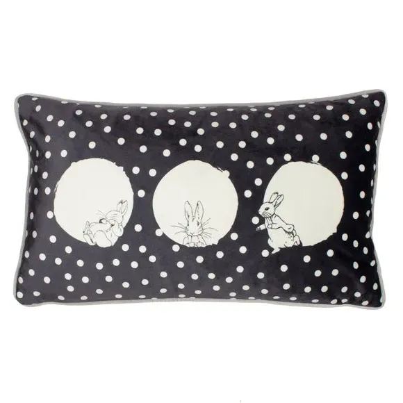 Square Cushion with Zip Closure - Grey, Polyester alternate view