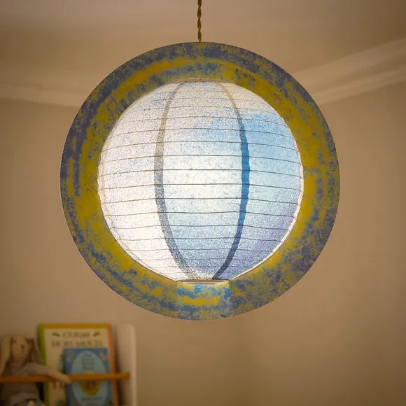 Planet Easy Fit Pendant Shade - Blue, Paper alternate view