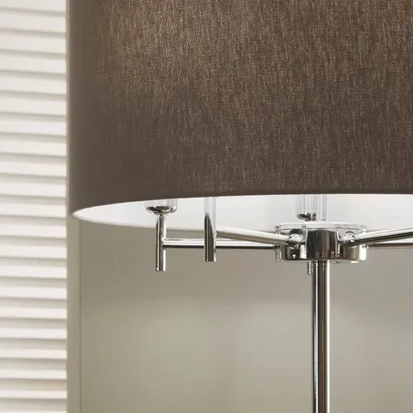 5-Light Floor Lamp with Fabric Shade - Silver alternate view