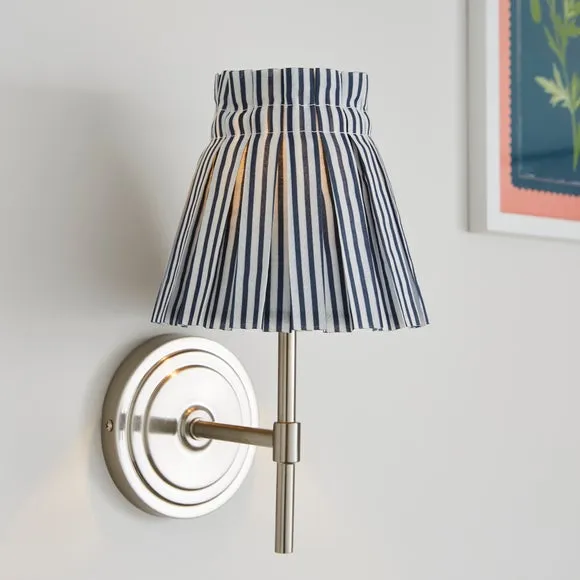 Pleated Stripe Easy Fit Lamp Shade - Navy Blue product