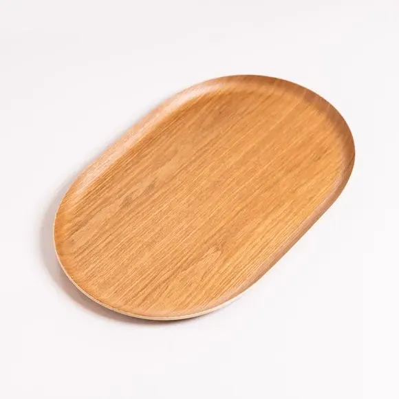 Oval Serving Tray - Natural, Plywood alternate view