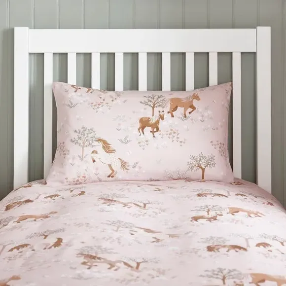 Pony Meadows Duvet Cover and Pillowcase Set - Cotton alternate view