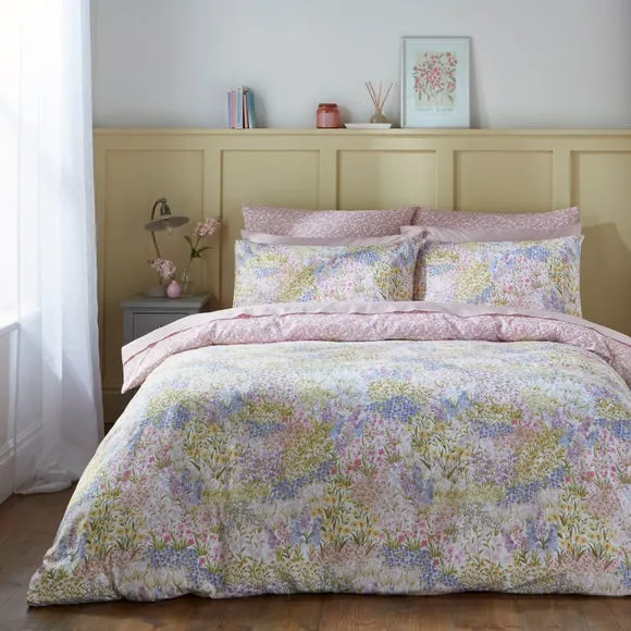 Posie Meadow Duvet Cover & Pillowcase Set - Blush, Cotton product