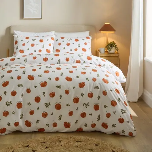 Pumpkin Duvet Cover & Pillowcase Set - Orange, Polycotton product