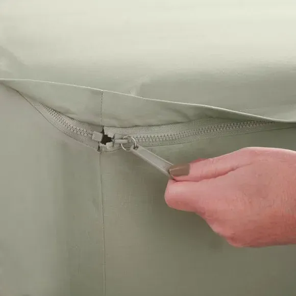 Pure Cotton Easy Zip Fitted Sheet - Sage, Cotton product