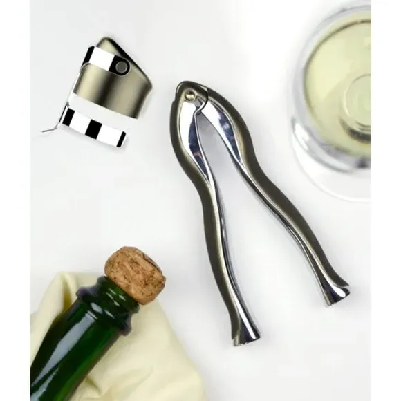 Rabbit Champagne Sealer Set - Champagne, Zinc alternate view