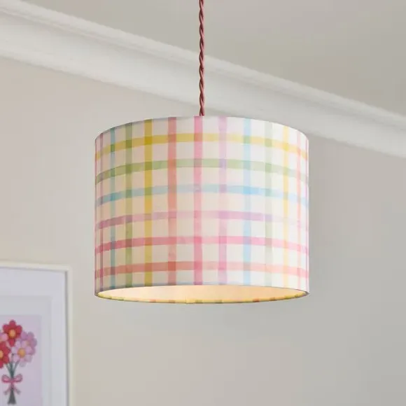 Rainbow Gingham Easy Fit Lamp Shade - Multicolor product