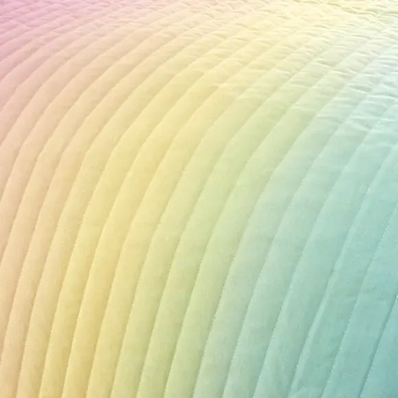 Rainbow Ombre Reversible Bedspread - Multicolor alternate view