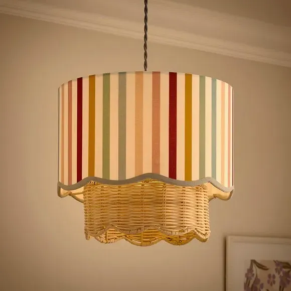 Rainbow Scallop Easy Fit Pendant Shade - Multicolor alternate view