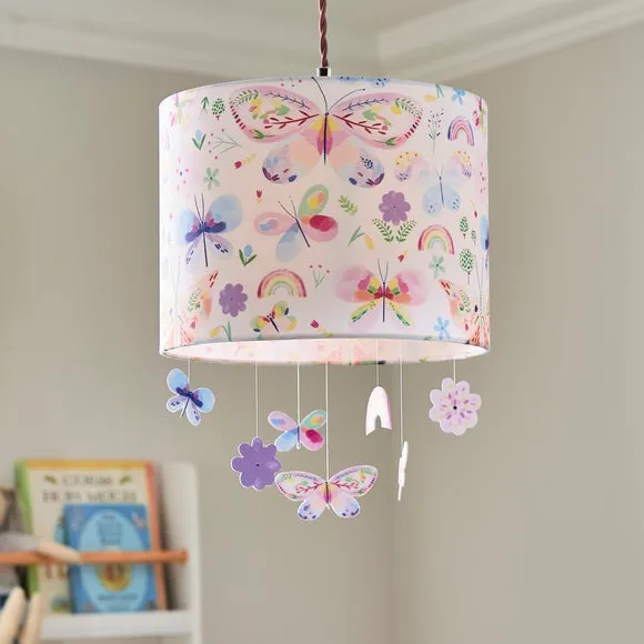 Rainbows & Butterflies Easy Fit Mobile Lamp Shade - Multicolor product