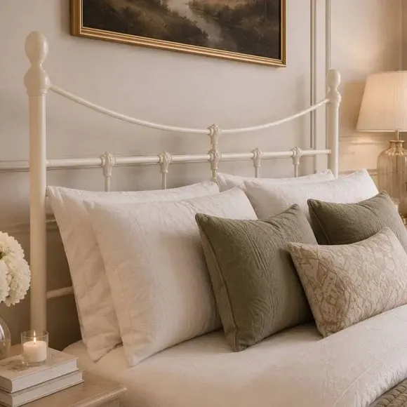 Rebecca Metal Bed Frame - White alternate view