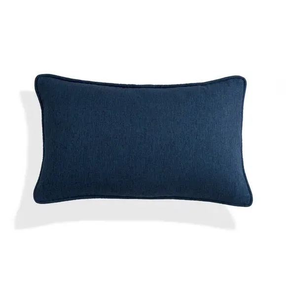 Rectangular Cushion with Piped Edge - Navy alternate view
