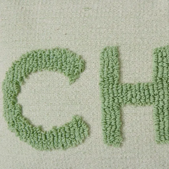 Chill Slogan Cushion - Green, Polyester alternate view