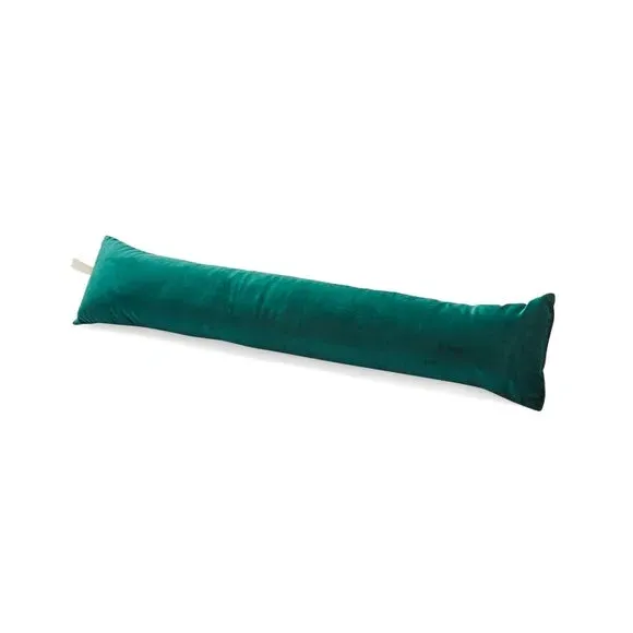 Recycled Velour Draught Excluder - Bottle Green, Polyester alternate view