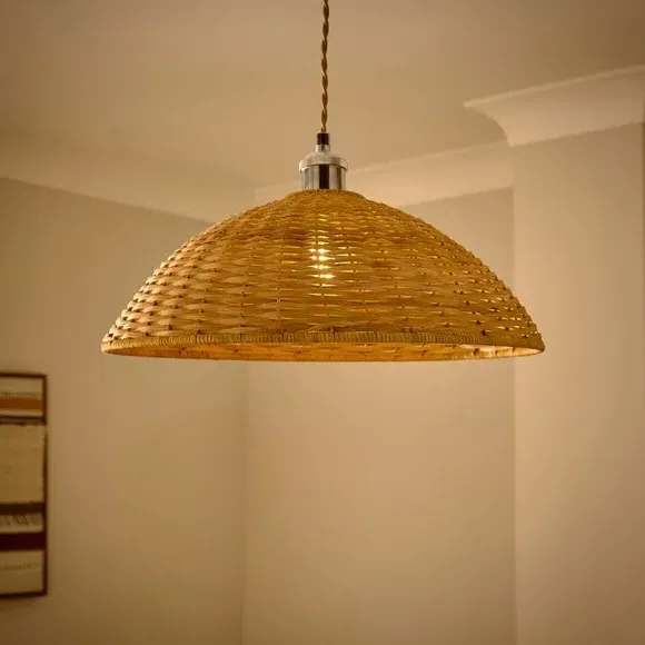 Rhaya Easy Fit Pendant Shade - Brown, Rattan alternate view