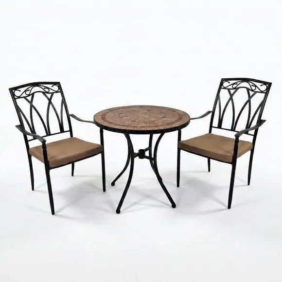 3-Piece Bistro Table Set with Chairs - Natural alternate view