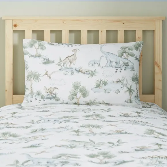 Roar and Explore Quilt Cover and Pillowcase Set - Green, Cotton alternate view