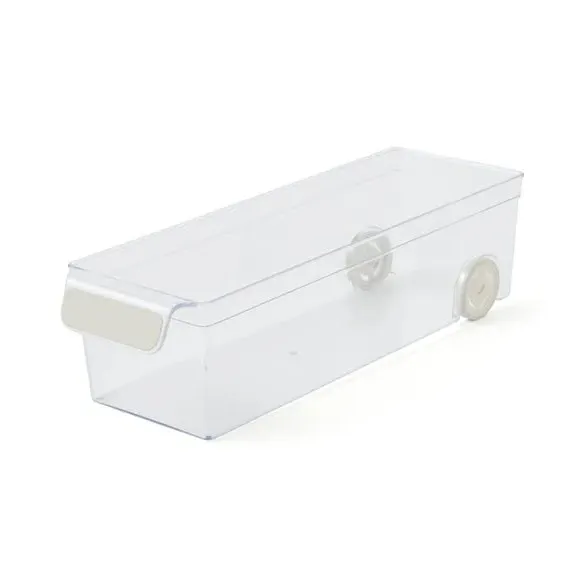 Rolling Kitchen Organiser with Handle - Clear alternate view