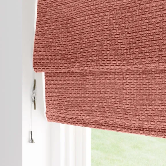 Roman Blind with Basket Weave - Soft Clay, Chenille by Dunelm, image 5