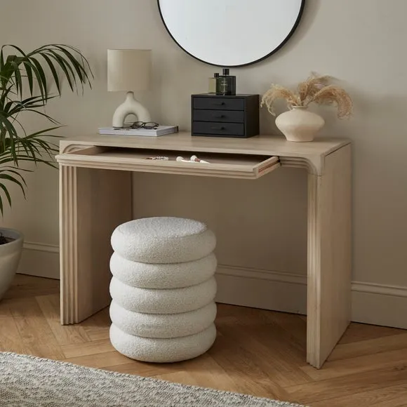 Romy 1 Drawer Dressing Table - Whitewash, Mango Wood alternate view