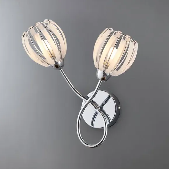 Rosa 2 Light Wall Light - Silver, Chrome product
