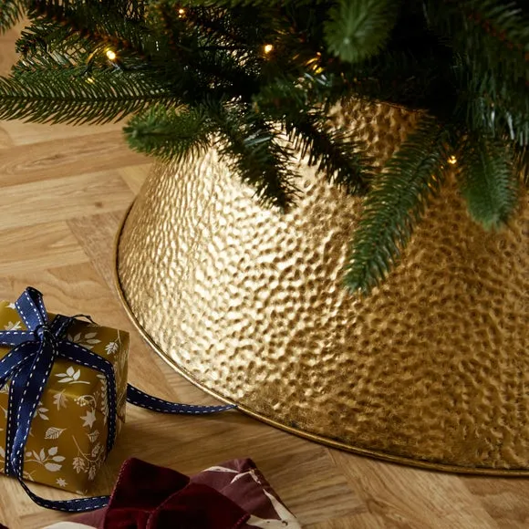 Round Christmas Tree Skirt - Gold, Iron alternate view