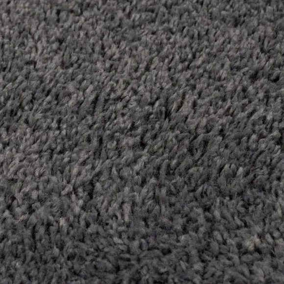 Cosy Soft Shaggy Round Rug - Charcoal, Polypropylene alternate view
