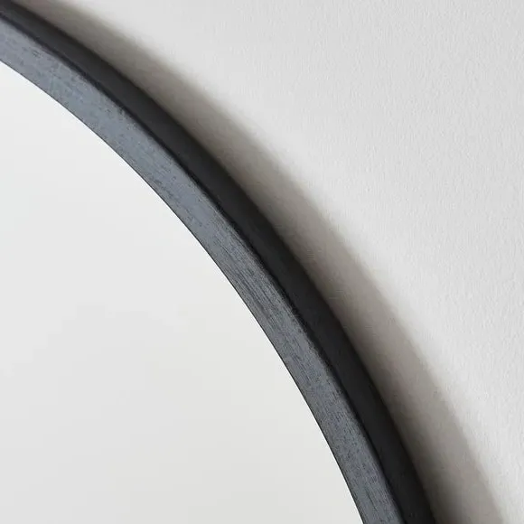 Round Wall Mirror - Pewter Grey, Metal Effect alternate view