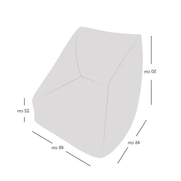 Bean Bag Chair with Washable Cover - Grey alternate view