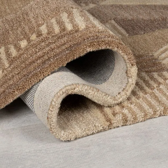 Runner Rug Hand-Carved - Natural, Wool by Dunelm, image 3