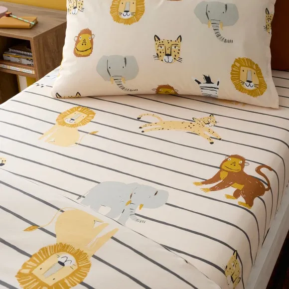 Safari Fitted Bed Sheets Pack of 2 - Natural alternate view