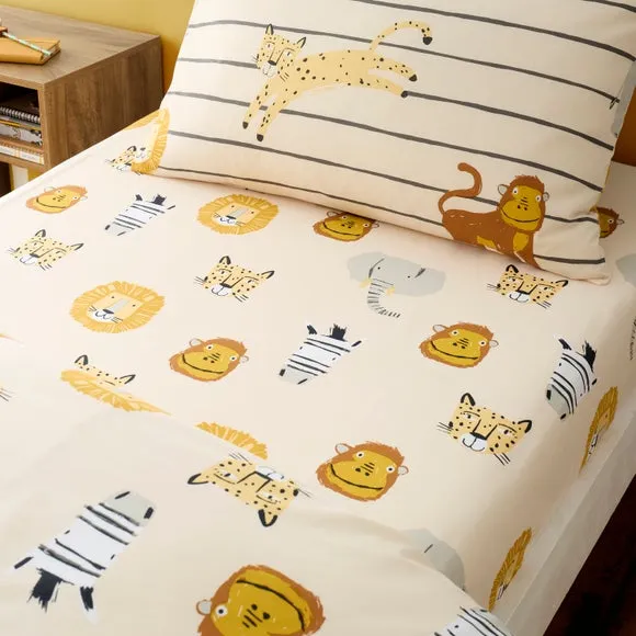 Safari Fitted Bed Sheets Pack of 2 - Natural product