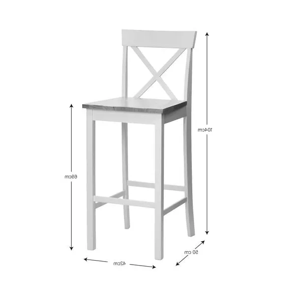 Counter Height Bar Stool - Cream, Rubberwood alternate view