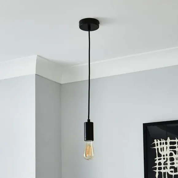Sava Pendant Ceiling Light Cable - Black, Metal alternate view