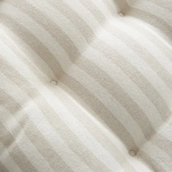 Seat Pad with Button Ties - Natural, Cotton alternate view